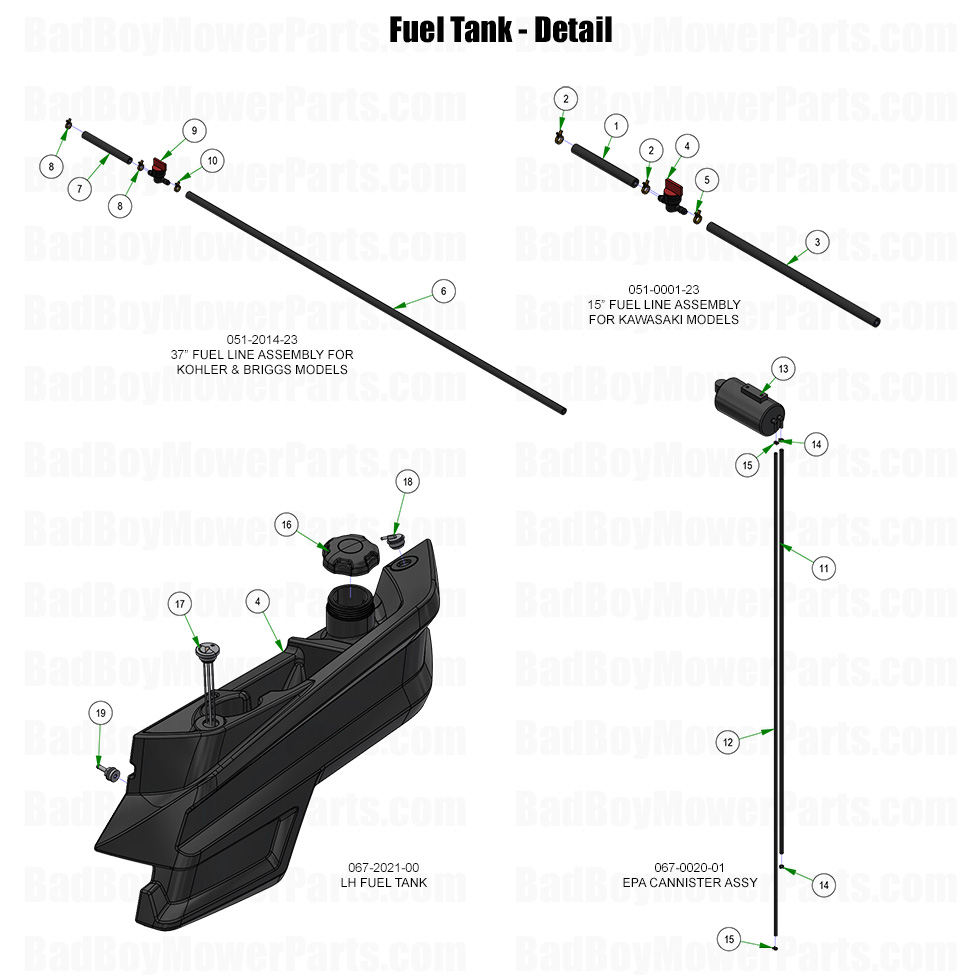 3987 - Bad Boy Mower Parts Lookup > 2025 > ZT Elite > Fuel Tank - Detail
